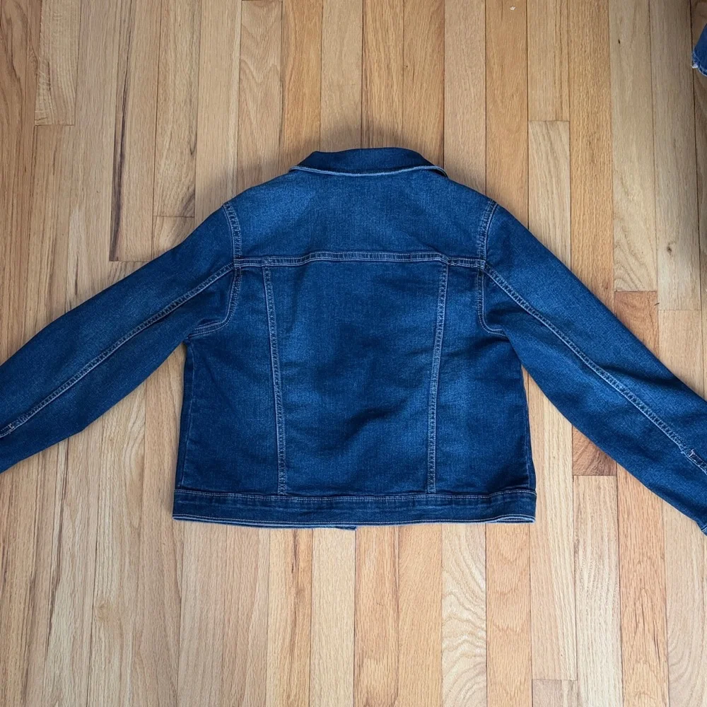 Wonder Nation Dark Blue Distressed Jean Jacket for Kids Size 10-12 Plus Size